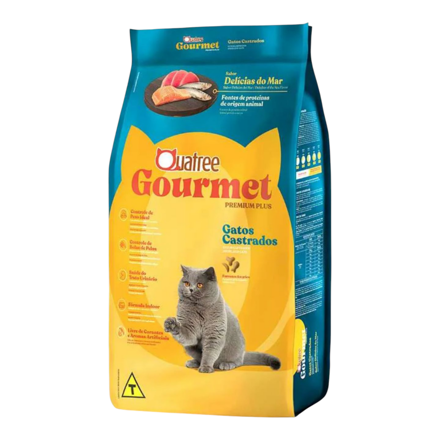 Ração Quatree Gourmet Gato Castrado Delicias Do Mar 10,1kg