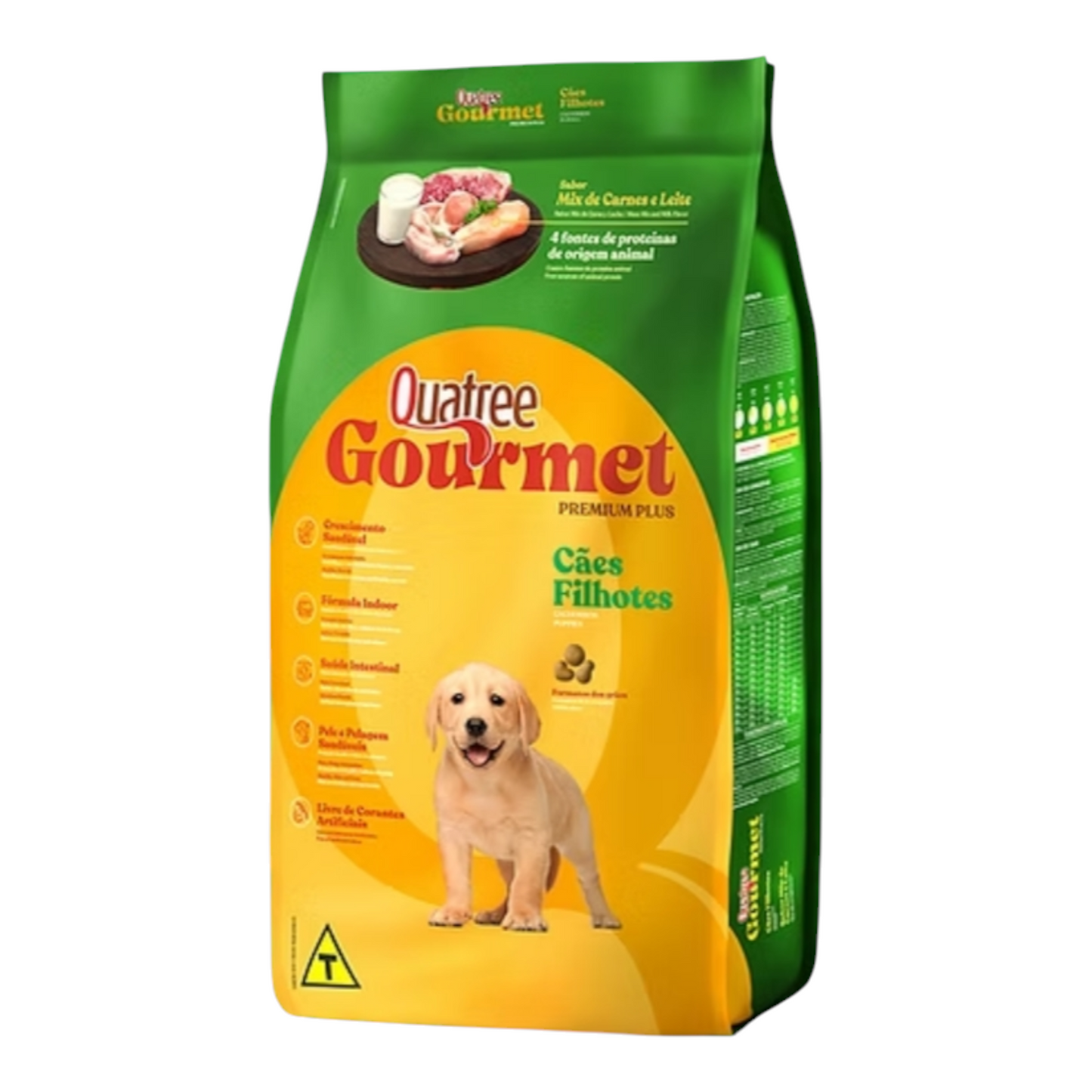 Ração Quatree gourmet mix carne e leite cães filhotes 10,1kg
