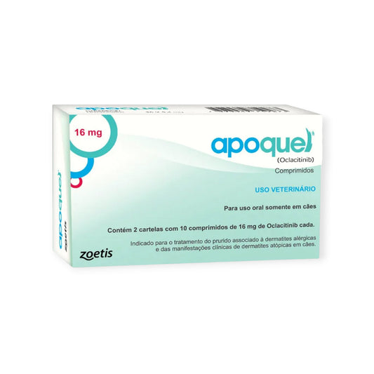 Apoquel 16 mg Antialérgico para Cães 20 Comprimidos