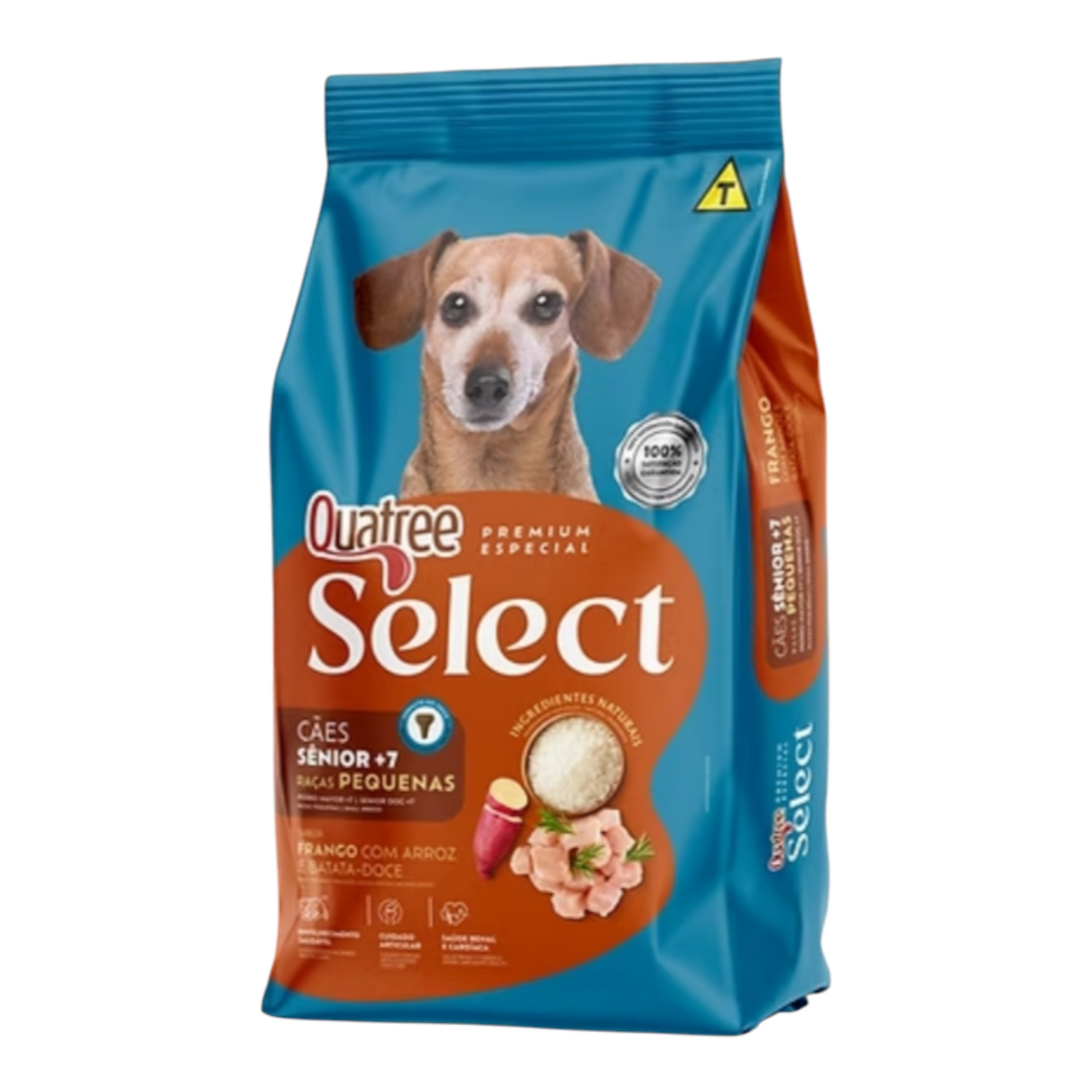 Ração Quatree Select cães senior raças pequenas frango e batata doce 10,1kg