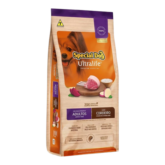 Ração Special Dog Ultralife Cães Adultos Raças Pequenas sabor Cordeiro 10,1kg