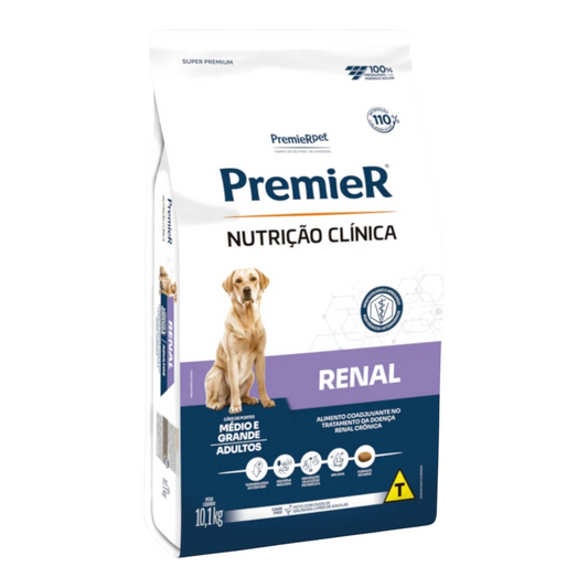 Ração Premier Nutrição clínica Renal para Cães Adultos de Porte Médio e Grande 10,1 kg