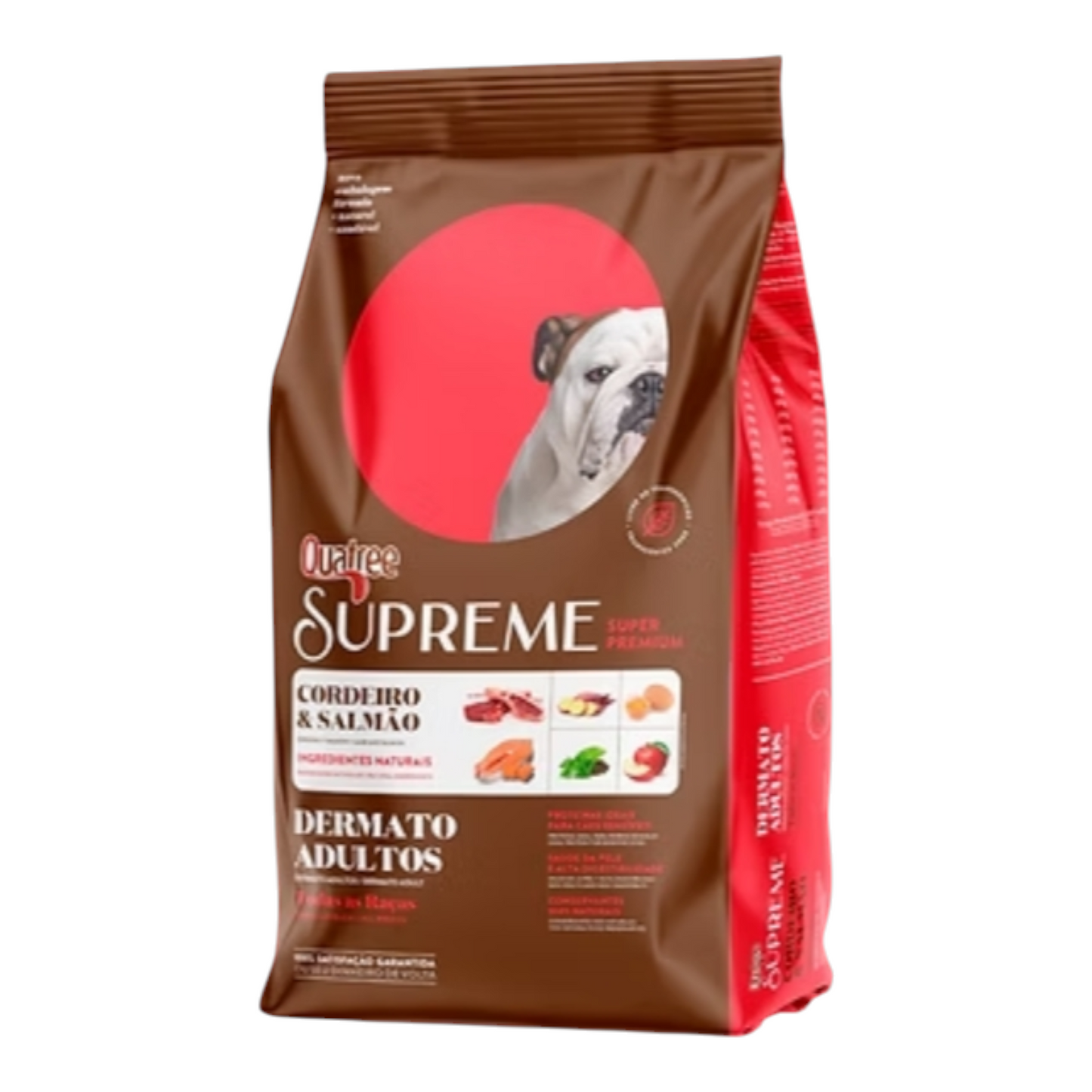 Ração Quatree Supreme Dermato cães Adulto todas as raças cordeiro e salmão 3kg