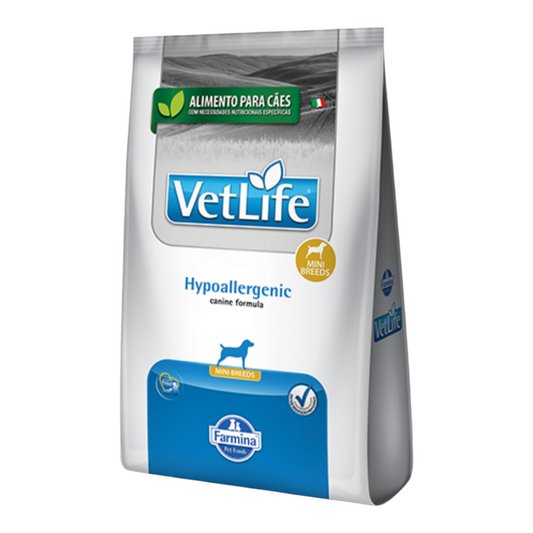 Ração Vet life hipoalergênica cães adulto raças pequenas 2kg