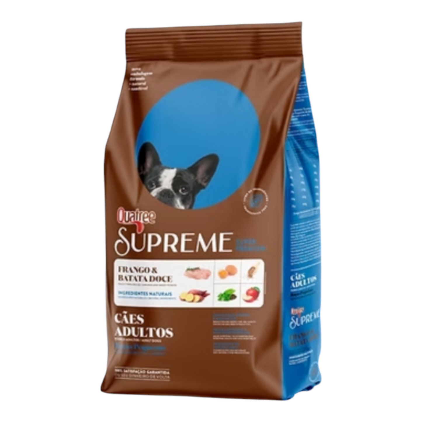 Ração Quatree Supreme cães Adulto raças pequenas frango e batata doce 3kg
