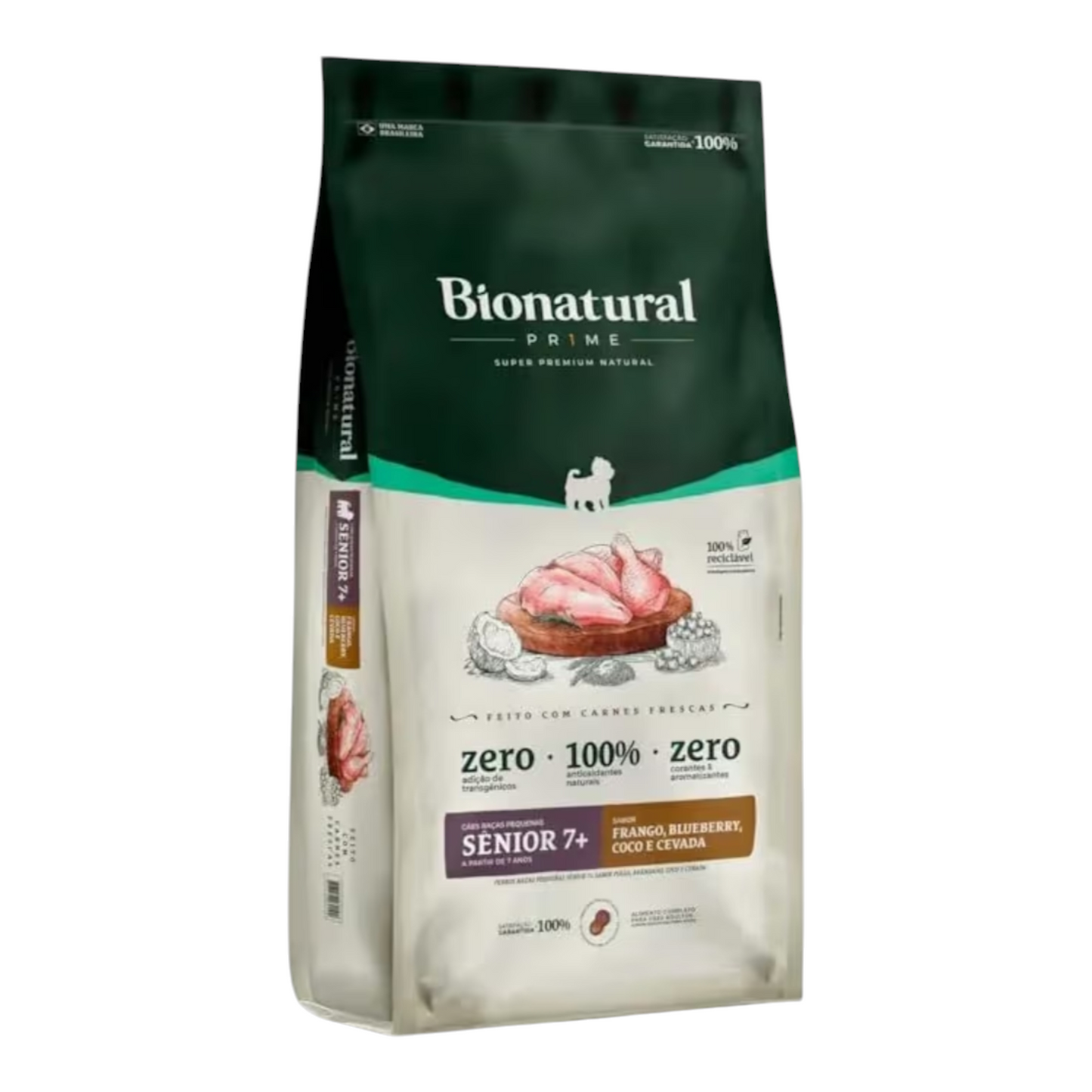 Ração Bionatural Cães Adulto Raças Pequenas Sênior 7+ frango 2,5kg