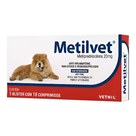 Metilvet 20mg  10 comprimidos