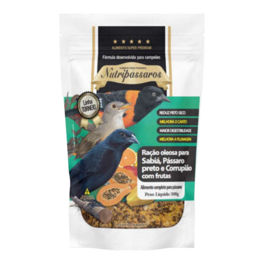 Nutri Super Premium Oleosa, sabia e pássaro preto 500g