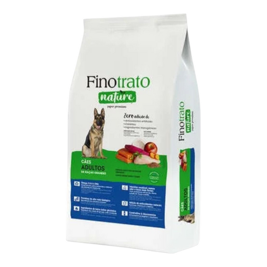 Ração Finotrato Nature Super Premium para Cães Adultos de Raças Grandes - 15kg