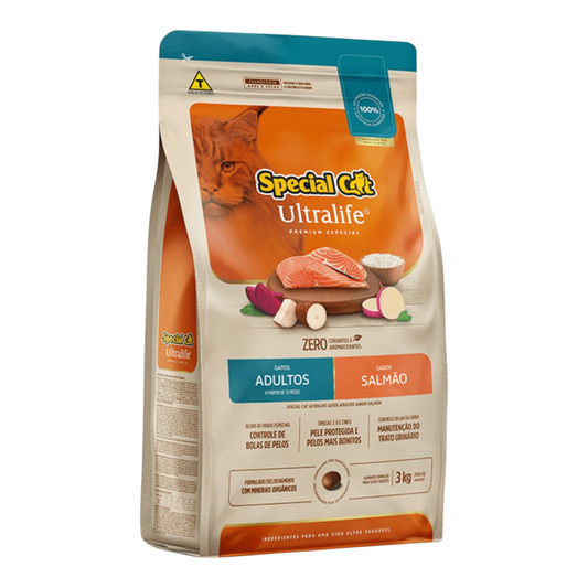 Ração Special Cat ultralife gatos Adultos sabor salmão 3kg