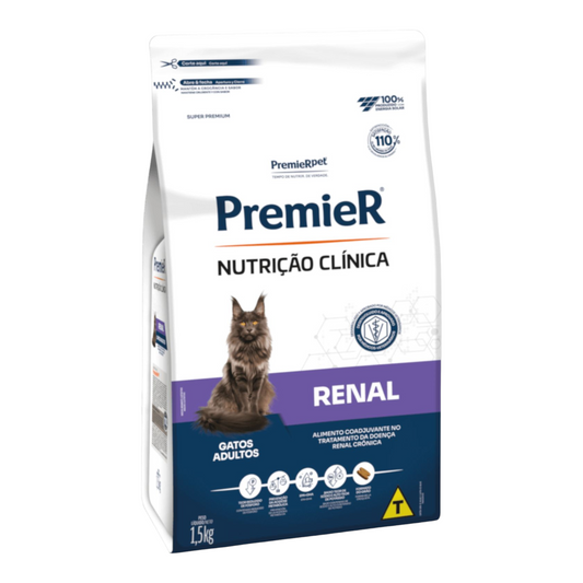 Ração Premier Nutrição Clínica Renal Gatos Adultos 1,5kg
