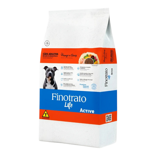 Ração Finotrato Life Active Frango e Arroz Cães Adultos 15kg