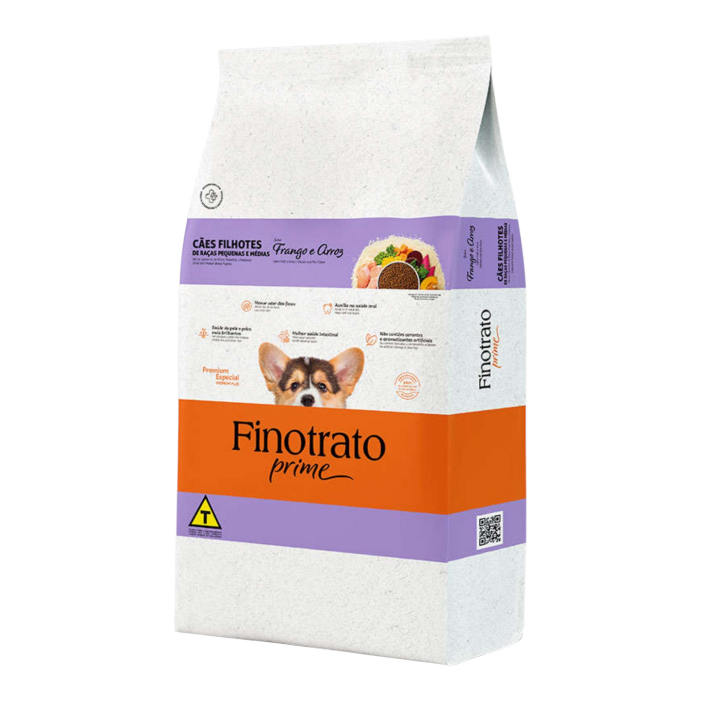 Ração Finotrato Prime Frango e Arroz Cães Filhotes de Raças Pequenas e Médias 3kg