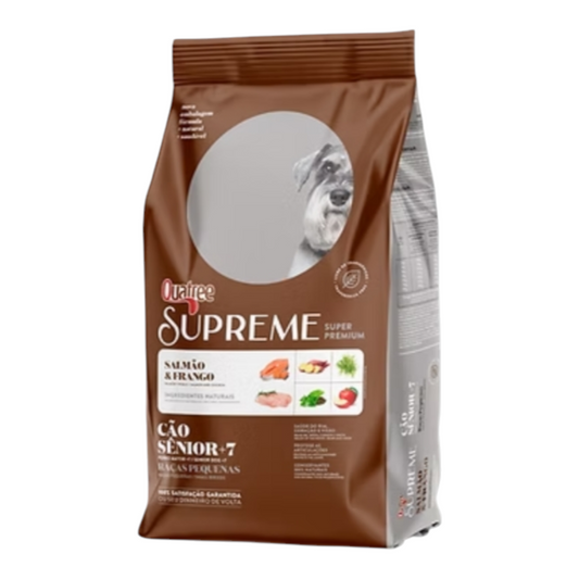 Ração Quatree Supreme cães Adulto sênior raças pequenas salmão e frango 10,1kg