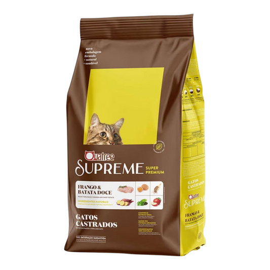Ração Quatree Supreme gato castrado frango batata doce 10,1kg