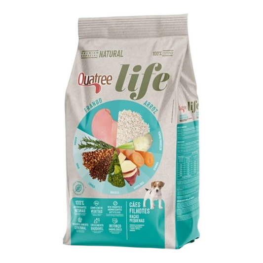 Ração Quatree life cães filhotes raças pequenas 10,1kg