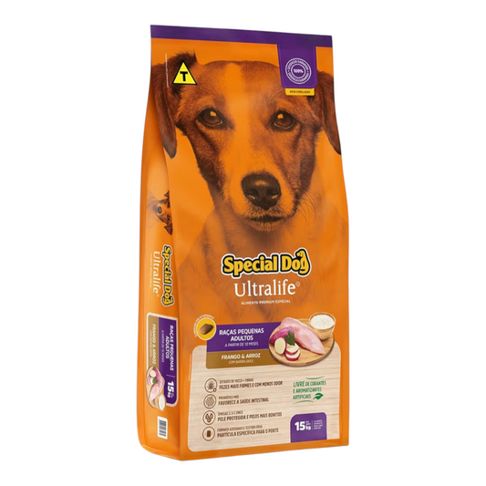 Ração Special Dog Ultralife Cães Adultos Raças Pequenas sabor Frango 15kg