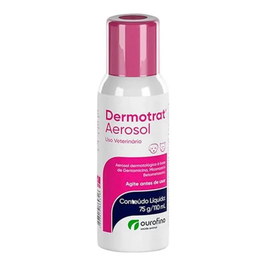 Dermotrat Spray Aerosol Anti-inflamatório Ourofino Caes E Gatos 110ml