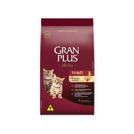 Ração Gran plus gatos filhotes frango e arroz 3kg