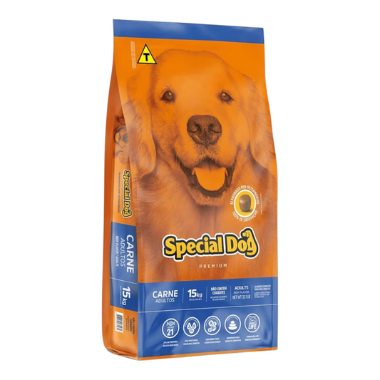 Ração Special Dog ,cães adulto raças médias sabor carne 15kg