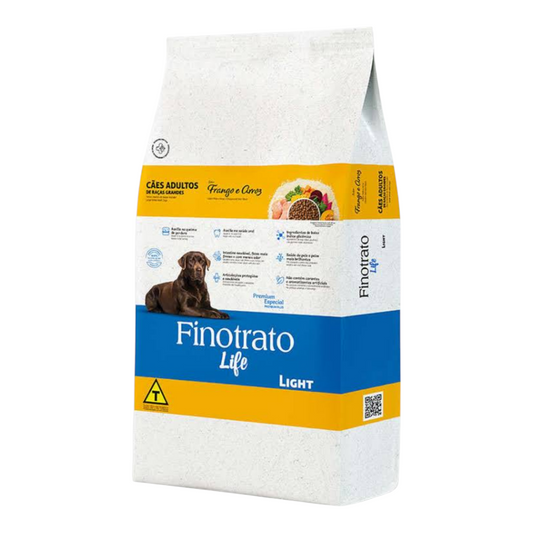 Ração Finotrato Life Light Frango e Arroz Cães Adultos de Raças Grandes 15kg