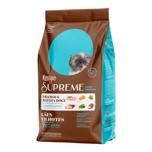 Ração Quatree Supreme cães filhotes raças pequenas frango e batata doce 10,1kg
