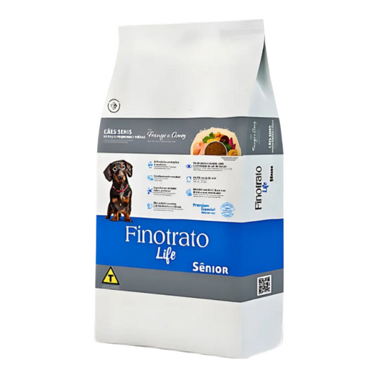 Ração Finotrato Life Sênior Frango e Arroz Cães Senis de Raças Pequenas e Médias 10,1kg